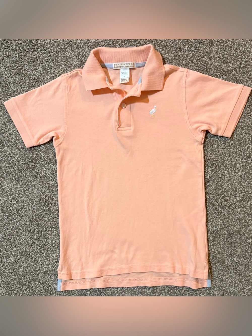 The Beaufort Bonnet Company Peach Polo Shirt for Kids